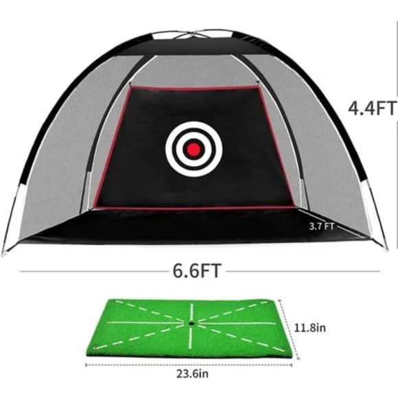 Black Golf Practice Net Set Golf Nets for Backyard Driving Golf Net - Picture 4 of 8